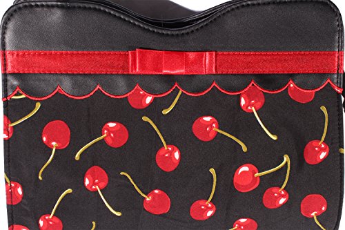 SugarShock Damen 50s retro rockabilly Kirschen Schleifen Tasche BOW Cherry Handtasche - 