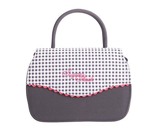 SugarShock Blanche 50s retro Tasche Rockabilly Gingham Handtasche - 4