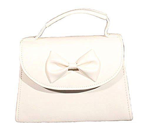 SugarShock Damen 50er Jahre pin up Schleifen rockabilly oldschool BOW Tasche Handtasche creme