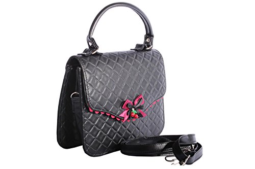 vintage Argyle retro rockabilly Tasche BOW Cherry Handtasche - 