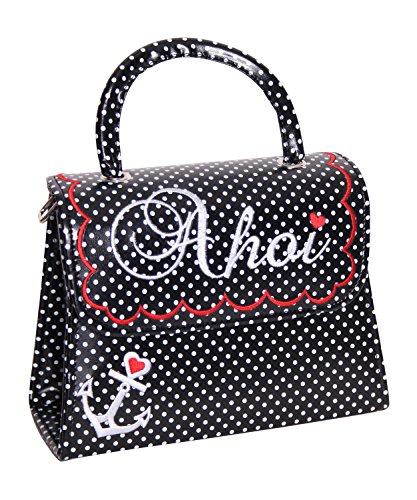 SugarShock Siska 50er retro vintage style Ahoi Polka Dots Koffer Handtasche Rockabilly Pin Up Köfferchen