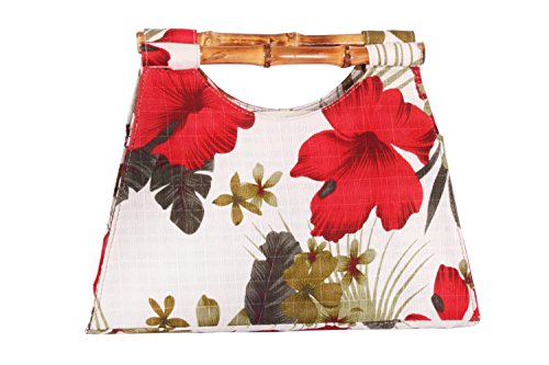 Hibiskus Hawaii Flower Hibiskusblüten Rockabilly Bambus Handtasche