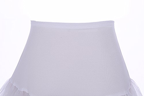 Bbonlinedress Organza 50s Vintage Rockabilly Petticoat Underskirt White S - 4