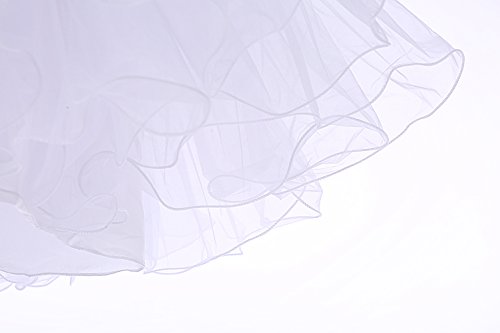 Bbonlinedress Organza 50s Vintage Rockabilly Petticoat Underskirt White S - 5