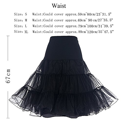 Dresstells 1950 Petticoat Reifrock Unterrock Petticoat Underskirt Crinoline für Rockabilly Kleid Navy M - 4