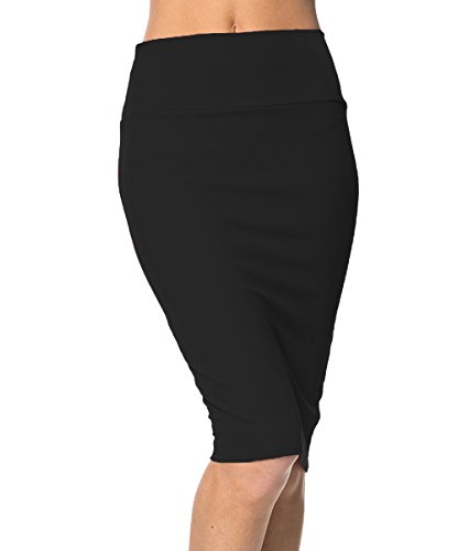 Urbancoco Damen Bleistiftrock & Stiftrock Kurz Hohe taille Stretch Business Rock