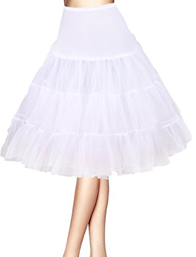 Zarlena Rockabilly 50er Jahre Petticoat Unterrock Rock TüTü Tüllrock S/M Weiss 1291 - 