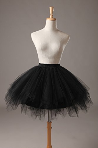 Honeystore Damen’s Tutu Unterkleid Rock Abschlussball Abend Gelegenheit Zubehör Schwarz - 4