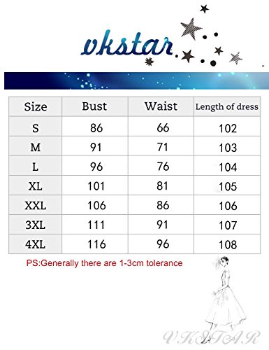 VKStar® Vintage 50er 60er Abendkleid kurzärmel Rockabilly & Vintage Cocktailkleid mit Gürtel - 6