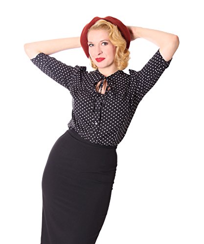 SugarShock Peppina Rockabilly 50s Pin Up retro Polka Dots Shirt 3/4 Arm Bluse