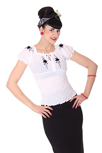 SugarShock Pin Up 40s retro Noelle Gypsy Carmen Blusenshirt Rockabilly Shirt