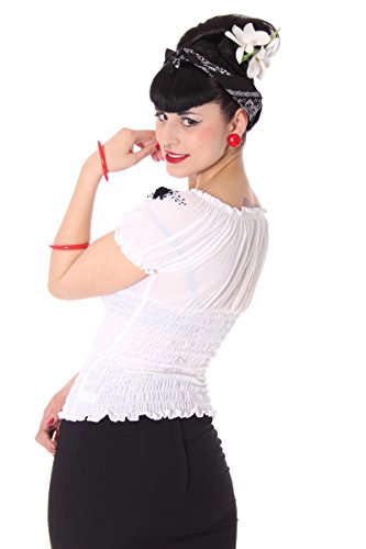 SugarShock Pin Up 40s retro Noelle Gypsy Carmen Blusenshirt Rockabilly Shirt - 4