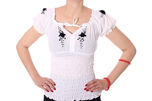 SugarShock Pin Up 40s retro Noelle Gypsy Carmen Blusenshirt Rockabilly Shirt - 5