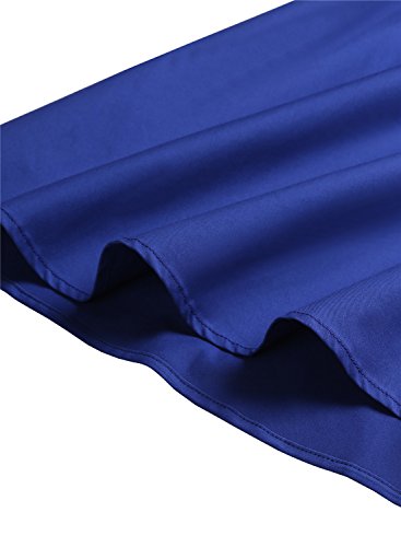 Dressystar Vintage Tupfen Retro Cocktail Abschlussball Kleider 50er 60er Rockabilly Neckholder Royal Blau mit Weiß S - 6