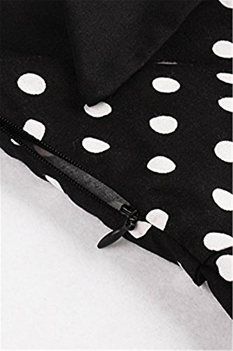 Tailloday Damen Vintage 1950er Jahre Polka Dots Swing Rockabilly Kleid Cocktailkleid XL - 