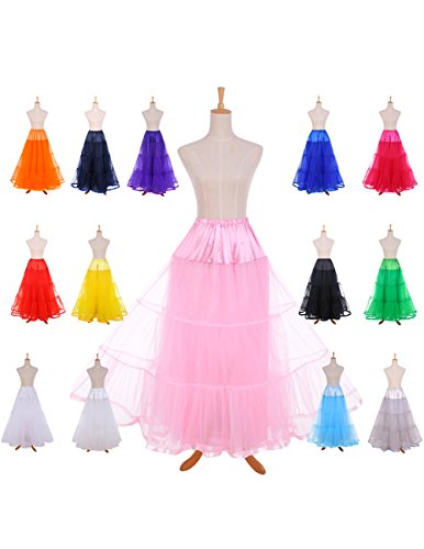 Dresstells Knöchellang Petticoat Reifrock Unterrock Underskirt Crinoline für Hochzeitskleider Rose L-XL - 2