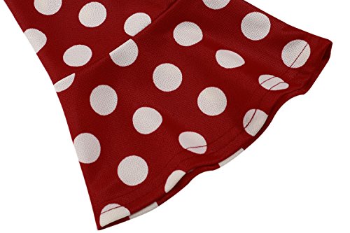 ANGVNS Damen Polka Dots Kleid Pencil Bleistift Kleid Cocktail Abendkleid knielang Ärmel - 