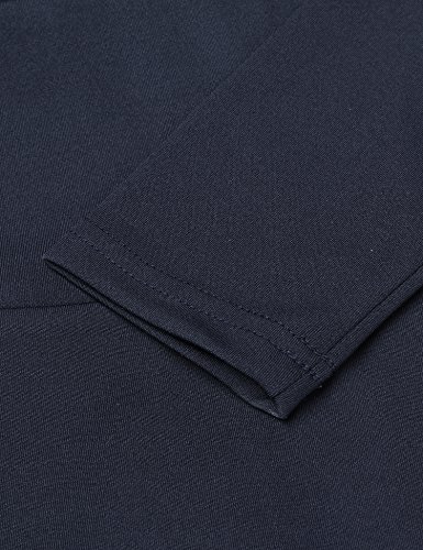 ANGVNS Damen Etuikleid Bleistiftkleid Rundhalsausschnitt Langarm mit Metallgürtel Cocktailkleid Partykleid Ballkleid Business Schwarz Grün Marineblau S-XXL -