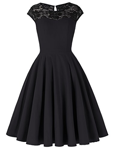 Festliche Kleider A-Linie Cocktailkleid Knielang Vintage Retro