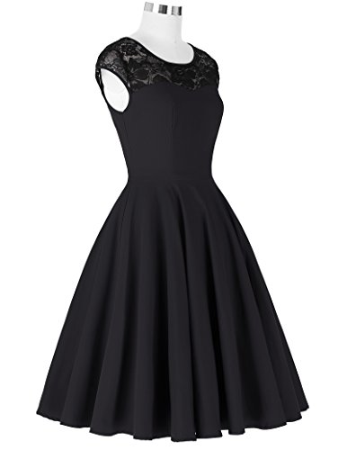 Festliche Kleider A-Linie Cocktailkleid Knielang Vintage Retro - 4