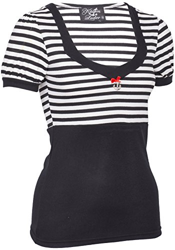 Küstenluder JANAE Retro Sailor STRIPED Streifen Puff Sleeve SHIRT Rockabilly - 