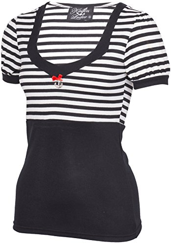 Küstenluder JANAE Retro Sailor STRIPED Streifen Puff Sleeve SHIRT Rockabilly - 