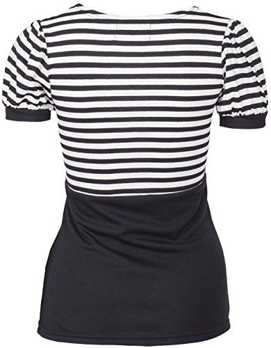 Küstenluder JANAE Retro Sailor STRIPED Streifen Puff Sleeve SHIRT Rockabilly - 