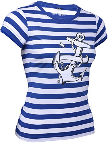 Küstenluder STRIPED Sailor ANKER Girlie 50s Shirt Matrosen Rockabilly - 2