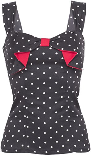 Küstenluder SANDIE 50s Punkte POLKA DOTS Bow Vintage Träger TOP Rockabilly