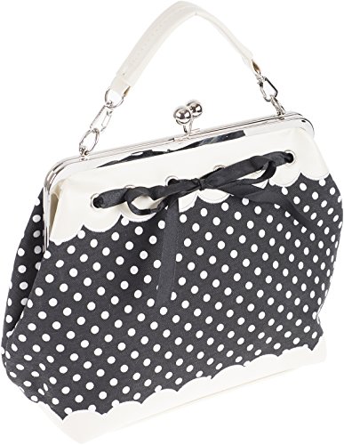 Küstenluder MAYA Vintage POLKA DOTS Punkte Kisslock Pin Up Handtasche Rockabill - 