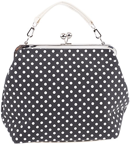 Küstenluder MAYA Vintage POLKA DOTS Punkte Kisslock Pin Up Handtasche Rockabill - 