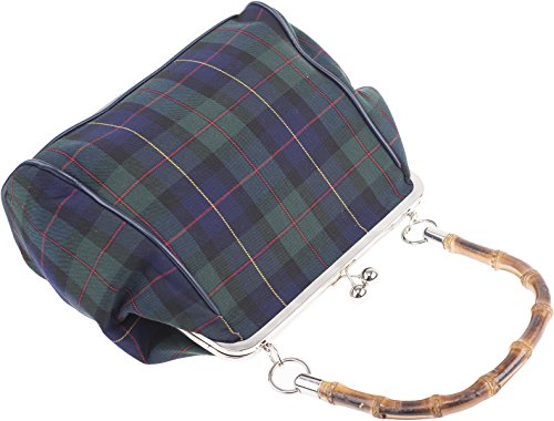 Küstenluder NERIAH 40s Bamboo TARTAN Karo Kisslock Pin Up Handtasche Rockabilly - 3