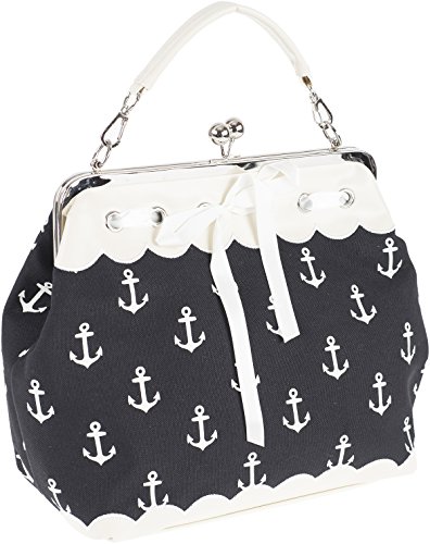 Küstenluder DALENE Sailor Anchor ANKER Kisslock Pin Up Handtasche Rockabilly - 