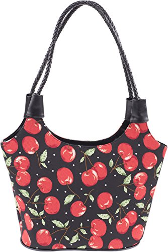 Küstenluder RIVA Kirschen CHERRY Punkte Kordel Vintage TASCHE Shopper Rockabill