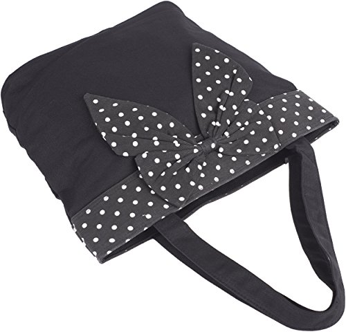 Küstenluder NYLAH Vintage POLKA DOTS Bow Ribbon TASCHE Shopper Rockabilly - 