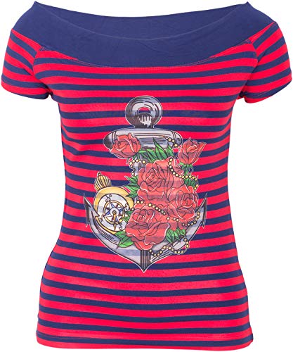 Küstenluder MY ANCHOR Anker Rosen Nautical Sailor CARMEN Shirt Rockabilly