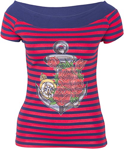 Küstenluder MY ANCHOR Anker Rosen Nautical Sailor CARMEN Shirt Rockabilly - 2