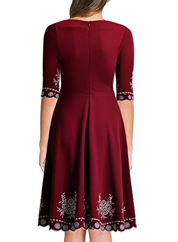 Miusol Abendkleid Sommer Kurz Vintage Rockabilly Kleid Cocktail Ballkleid - 2