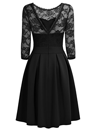 Miusol Cocktailkleid Spitzenkleid 3/4 Arm 50er Jahre Abendkleid - 6