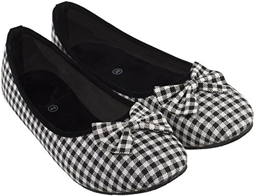 Cute GINGHAM Pepita Scot 50s Vintage Canvas Schuhe BALLERINAS Flats Rockabilly - 