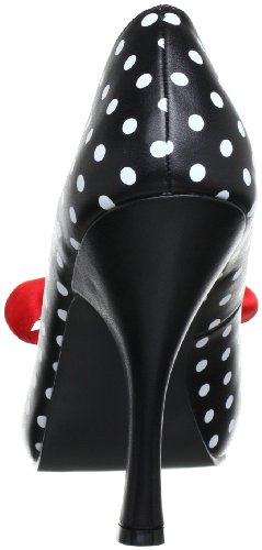 Pleaser PinUp Couture Vintage Schuhe Pumps, Schwarz / Polka Dots - 3