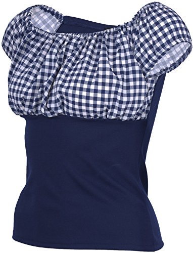 Küstenluder NEELY Gingham 50s Scot Pepita Retro BLUSE Shirt Rockabilly - 