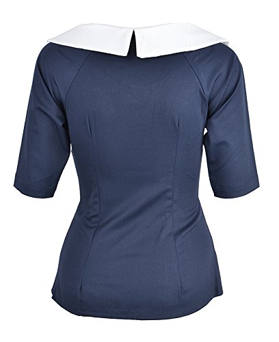 Küstenluder ALVINA Vintage SAILOR Collar Retro BLUSE Pin Up Rockabilly - 