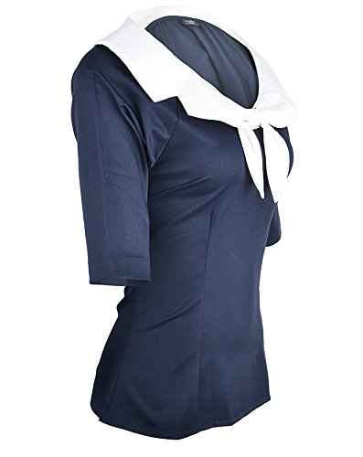 Küstenluder ALVINA Vintage SAILOR Collar Retro BLUSE Pin Up Rockabilly - 