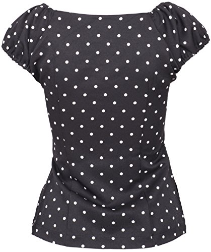 Küstenluder TREASA Pin Up POLKA DOTS Punkte 50s BLUSE Shirt Rockabilly - 