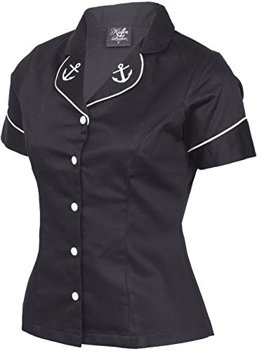 Küstenluder MARGY Sailor ANCHOR Anker Fifties Rodeo BLUSE Shirt Rockabilly - 