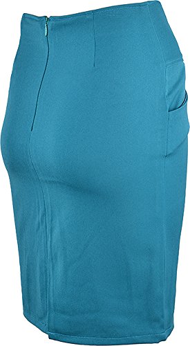 Edler Retro RUFFLE Pin Up Basic 50s PENCIL SKIRT / Rock – Petrol Rockabilly RR90 - 5