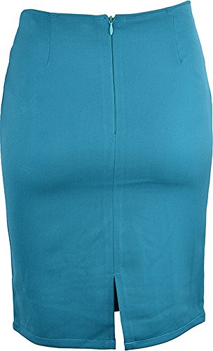 Edler Retro RUFFLE Pin Up Basic 50s PENCIL SKIRT / Rock – Petrol Rockabilly RR90 - 6