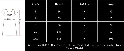 YaoDgFa Sexy Damen Kleider Spitze Abendkleid Cocktailkleid Partykleid Rockabilly Kleid Knielang Festlich Langarm Off Schulter Retro 1950er - 