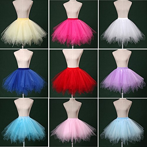 Bbonlinedress Kurz Retro Petticoat Rock Ballett Blase 50er Tutu Unterrock Black M - 4